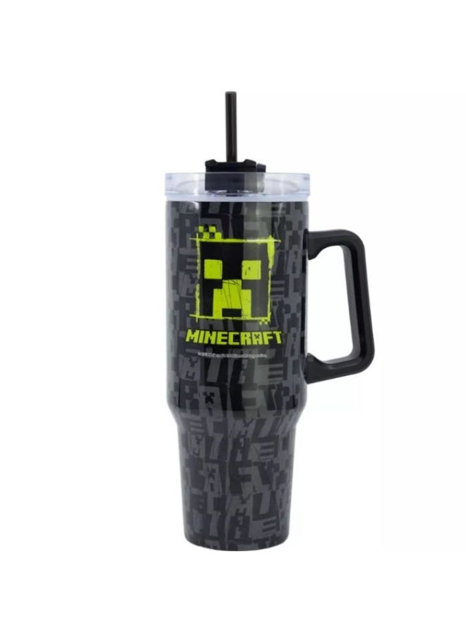 MINECRAFT ماين كرافت سكويرد باترن معزول من الستانلس ستيل XXL رامبلر ماغ - Image 2